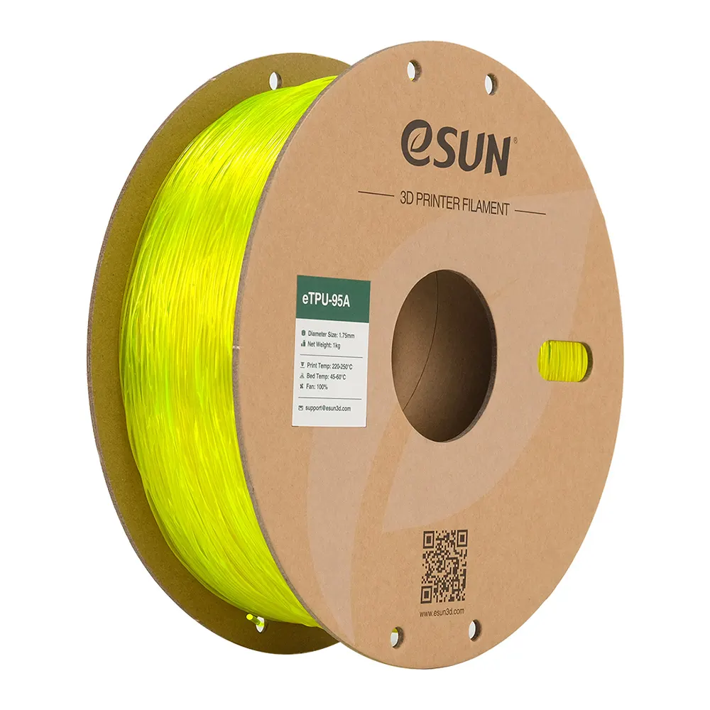 eSUN 3D eTPU 95A Transparent Yellow 1,0kg 1,75mm