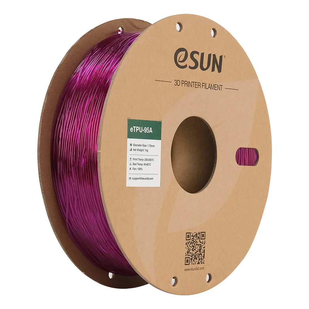 eSUN 3D eTPU 95A Transparent Lila 1,0kg 1,75mm