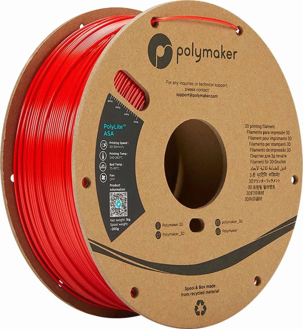 PolyMaker ASA (PolyLite) Red 1,0kg
