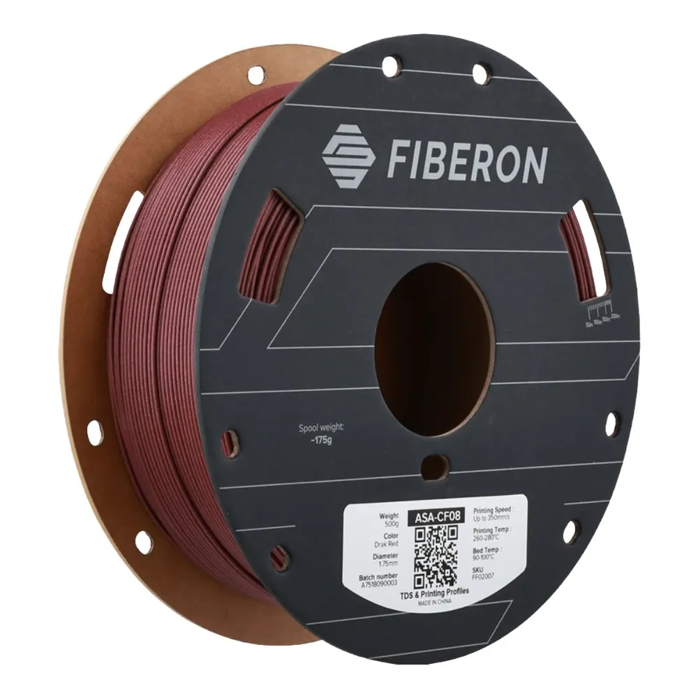 Polymaker Fiberon ASA-CF08 Dark Red 1,75 mm 0,5kg