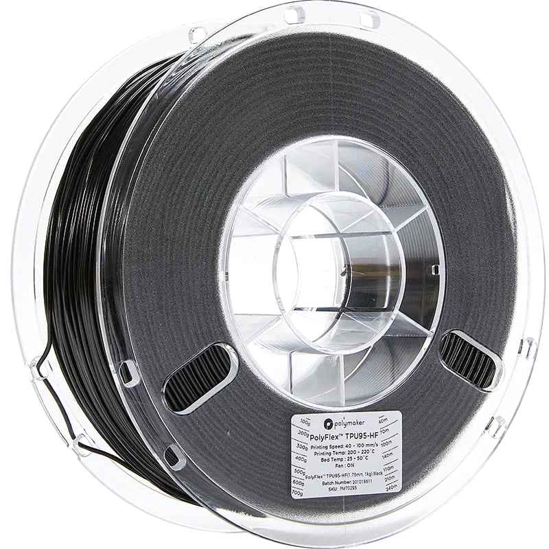 PolyMaker PolyFlex 95A HF Schwarz 1,0kg