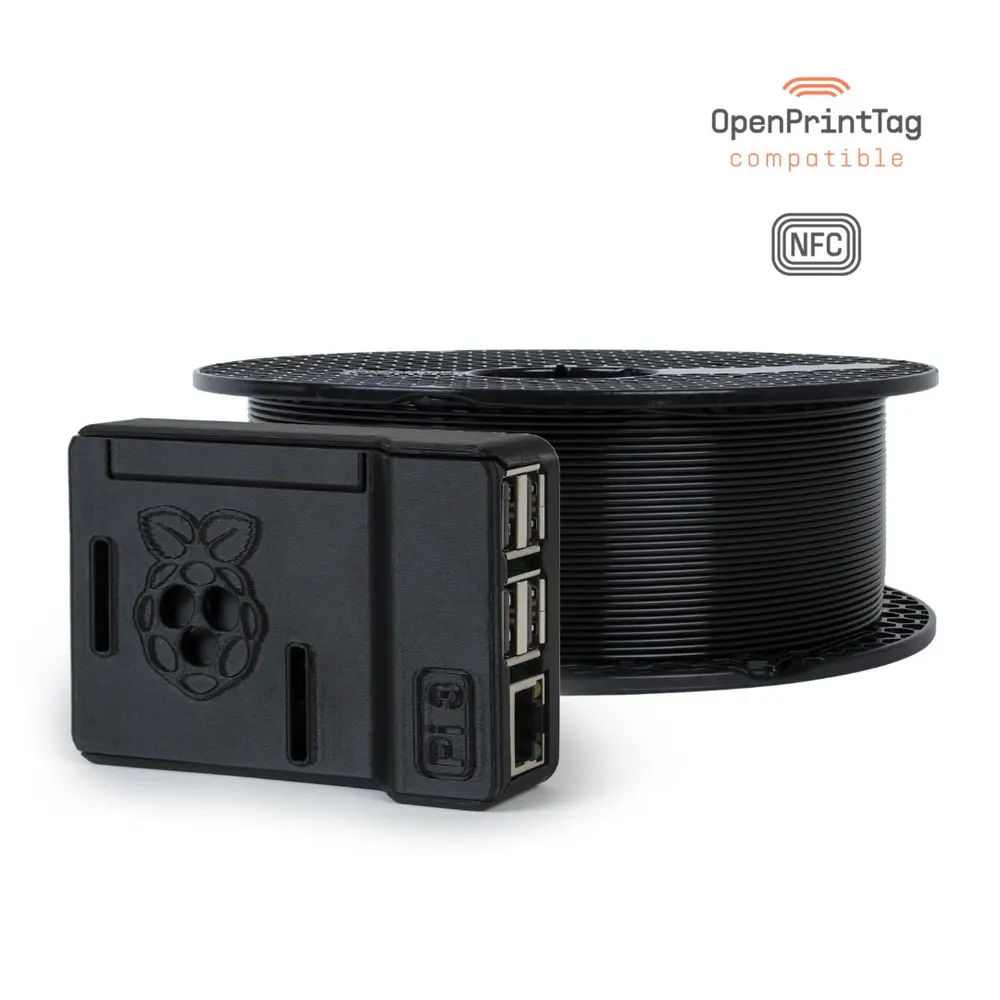 Prusament PETG V0 Jet Black (NFC) 1,0kg 1,75 mm